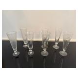 Vintage Pilsner Glasses (Qty 7)