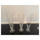 Vintage Pilsner Glasses (Qty 7)