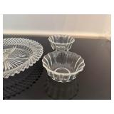 Glass Divided Relish Dish, Small Glass Bowls, Glass Water Pitcher