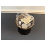 Brass Bowl with 9 Tea Candles