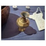 Eclectic Lot of Miscellaneous Collectibles: Bronze Apple, Snowflakes Sticks, Angel Ornament, Indian Eyeliner Applier