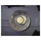 Candle Holders/Votives: Kosta Boda "Piece of Cake" Candlestick Holder, Orrefors Sweden Votive and Glass Votive