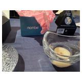 Candle Holders/Votives: Kosta Boda "Piece of Cake" Candlestick Holder, Orrefors Sweden Votive and Glass Votive