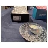 Candle Holders/Votives: Kosta Boda "Piece of Cake" Candlestick Holder, Orrefors Sweden Votive and Glass Votive