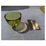 Orrefors Sweden Green Crystal Dish