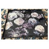 Rose Design Serving Tray 18" x 14" x 1/2" Lip