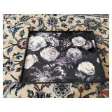 Rose Design Serving Tray 18" x 14" x 1/2" Lip