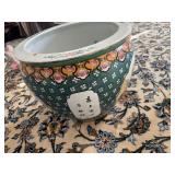 Hand Painted Chinese Porcelain Fishbowl or Jardiniere or Planter - Landscape Design