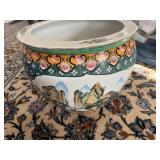 Hand Painted Chinese Porcelain Fishbowl or Jardiniere or Planter - Landscape Design