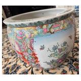 Chinese Porcelain Fishbowl Jardiniere or Planter - Geshia Girls, Butterflies
