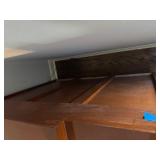 Antique Chinese Carved Rosewood Chest, 5 Drawers, 2 Side Cabinets 44" wide x 14" deep x 40" tall