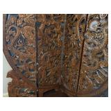 Hand Carved Wooden Screen or Room Divider 64" wide x 2" deep x 72" tall