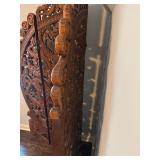 Hand Carved Wooden Screen or Room Divider 64" wide x 2" deep x 72" tall