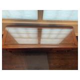 Vintage Chinese Coffee Table with Glass Topper 60" wide x 20" deep x 17 1/2" tall