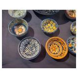 Beautiful Handcrafted Ceramic Bowl 7 1/2" with Eight Small Dipping Bowls