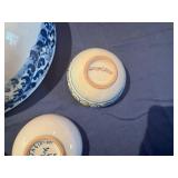 Beautiful Handcrafted Ceramic Bowl 7 1/2" with Eight Small Dipping Bowls