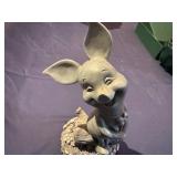 Disney Piglet Winnie the Pooh White Swan Garden Statue 8 1/2" Tall