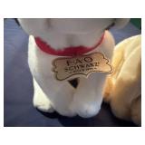 FAO Schwartz "Adopt A Pet" Collection Plush Toys - Black and White French Bulldog/Boston Terrier and Golden Retriever Puppy