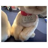 FAO Schwartz "Adopt A Pet" Collection Plush Toys - Black and White French Bulldog/Boston Terrier and Golden Retriever Puppy