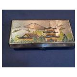 Vintage Japanese Musical Jewelry Box (6" x 3" x 1")
