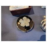 Compact Mirrors, Shell Jewelry Case, Floral Card Holder