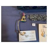 Butterfly Jewelry Box, Handmade Coin Pearl Earrings, Handcrafted Bracelet (Blue/Gray), Celestial Bracelet, Poodle Purse/Bag Holder