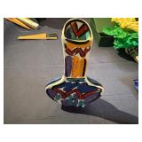 Ganz Kathryn Youngs Bella Casa Hand-painted Ceramic Flat Back Vase