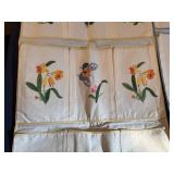 Vintage Handmade Embroidered Hanging Storage 32" L x 17" W