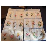 Vintage Handmade Embroidered Hanging Storage 32" L x 17" W