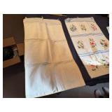 Vintage Handmade Embroidered Hanging Storage 32" L x 17" W