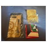 Bellagio Italy Chain Print Scarf, Jones New York Floral Scarf, Gold Scarf (never worn)
