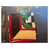 Bellagio Italy Chain Print Scarf, Jones New York Floral Scarf, Gold Scarf (never worn)