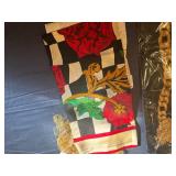 Bellagio Italy Chain Print Scarf, Jones New York Floral Scarf, Gold Scarf (never worn)