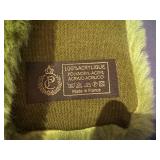 Green Faux Fur Collar, Olive Green Leather Gloves Size 6.5, Brown Leather Gloves Size 6? (never worn with original tags)