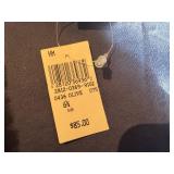 Green Faux Fur Collar, Olive Green Leather Gloves Size 6.5, Brown Leather Gloves Size 6? (never worn with original tags)