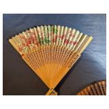 Japanese Handkerchief (Artwork Inspired by Tale of Genji), Five Unique Japanese Fans