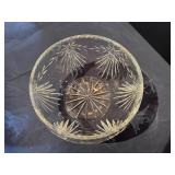 Decorative Crystal Bowl Featuring Cut Glass Patterns 8" Diameter
