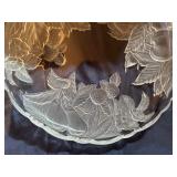 Vintage Studio Nova by Mikasa Frosted Crystal Glass Serving Platter 14" Diameter