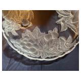 Vintage Studio Nova by Mikasa Frosted Crystal Glass Serving Platter 14" Diameter