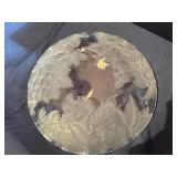 Vintage Studio Nova by Mikasa Frosted Crystal Glass Serving Platter 14" Diameter