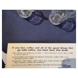 "The Coffee Book" with Two Glass Espresso Cups