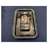 Stainless Steel Serving Tray 11" x 7 1/2" with Boston International Spreaders