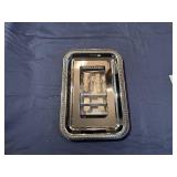 Stainless Steel Serving Tray 11" x 7 1/2" with Boston International Spreaders