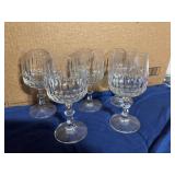 Vintage Schott-Zwiesel Tango Pattern Cut Crystal Water Glasses (Qty 5)