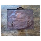 Vintage Brown Leather Garment Bag (in excellent condition)