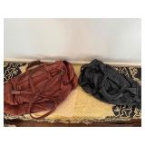 Vintage Brown and Black Leather Duffel Bags