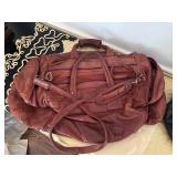Vintage Brown and Black Leather Duffel Bags