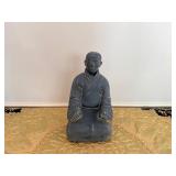 Statue Guerrier Asiatique (Removable Head)  12" Tall x 6" Wide x 7" Deep