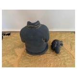 Statue Guerrier Asiatique (Removable Head)  12" Tall x 6" Wide x 7" Deep