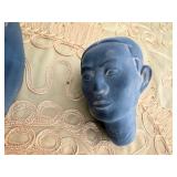 Statue Guerrier Asiatique (Removable Head)  12" Tall x 6" Wide x 7" Deep